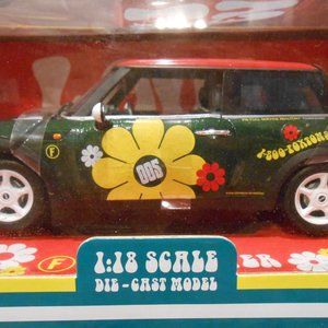 Vintage Foxton's Mini Cooper, 1:18 scale die cast model.